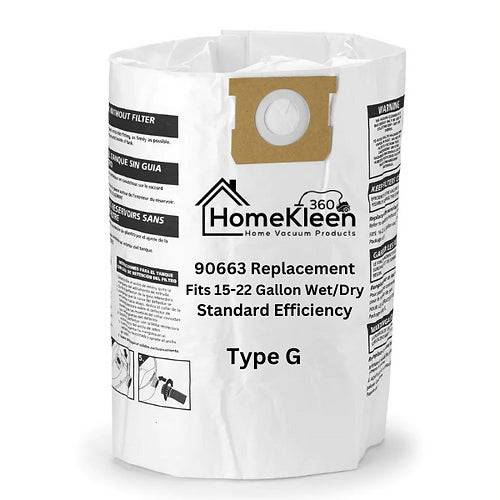 VacBagsUSA®Standard Efficiency Replacement Dust Collection Bags for Shop-Vac* 15-22 Gallon - VacBagsUSA